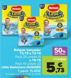 Oferta de Pañal bañador T2-T3 o T3-T4 o T5-T6 Little Swimmers HUGGIES  por 11,45€ en Carrefour