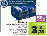 Oferta de Cerveza SAN MIGUEL 0,0%  por 7,55€ en Carrefour