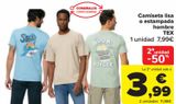 Oferta de Camiseta lisa o estampada hombre TEX  por 7,99€ en Carrefour