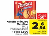 Oferta de Galletas PRÍNCIPE Maxichoc por 5,89€ en Carrefour
