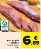 Oferta de Solomillo de cerdo Carrefour  por 6,89€ en Carrefour
