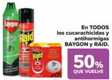 Oferta de En TODOS los cucarachicidas y antihormigas BAYGON y RAID  en Carrefour