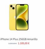 Oferta de IPhone 14 Plus 256GB Amarillo  1209,00€ 1.189,00 €  por 1209€ en K-tuin