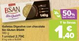 Oferta de Galletas Digestive con chocolate Sin Gluten BSAN  por 2,79€ en Carrefour