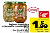 Oferta de Aceitunas chupadedos o aceitunas aliño casero FAROLIVA  por 3,99€ en Carrefour