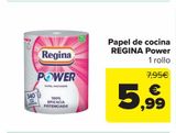 Oferta de PAPEL DE COCINA REGINA POWER por 5,99€ en Carrefour Market