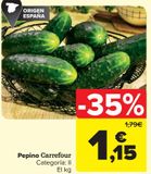 Oferta de PEPINO por 1,15€ en Carrefour Market