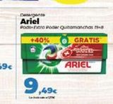 Oferta de 9,49€  Detergente  Ariel  Pods+ Extra Poder Quitamanchas +8  +40%  20  ARIEL  GRATIS  the  RAGGEB  MURDER  en Hiperber
