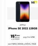 Oferta de IPhone SE  por 15€ en MÁSmóvil