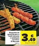 Oferta de Pinchos de jamón de cerdo al estilo moruno o andaluz Carrefour El Mercado por 3,49€ en Carrefour Market
