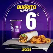 Oferta de Taco Bell | Menú Burrito Supreme desde 6€ | 21/3/2023 - 4/4/2023