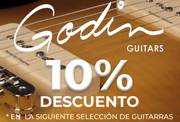 Oferta de 10% de descuento en Godin guitarras por 