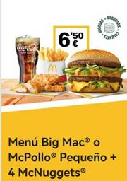 Oferta de McDonald's | Menú  + 4 McNuggets | 22/6/2022 - 19/7/2022