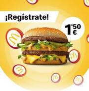 Oferta de Regístrate y llévate un Big Mac por 1,50€ por 1,5€