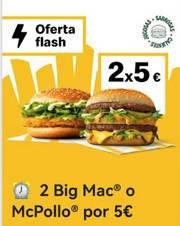 Oferta de McDonald's | 2 Big Mac o McPollo por solo | 5/7/2022 - 12/7/2022