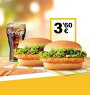 Oferta de McDonald's | 2 hamburguesas + refresco por | 26/4/2022 - 24/5/2022