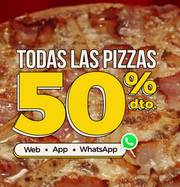 Oferta de Telepizza | Todas las pizzas con 50% dto | 18/9/2022 - 30/9/2022