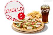 Oferta de Ciberchollo S: pizza pequeña + complemento+bebida por 8,95€