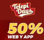 Oferta de Telepizza | Telepi Days 50% de descuento | 16/5/2022 - 30/5/2022