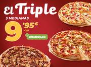 Oferta de Telepizza | El Triple - 3 Medianas por | 21/2/2022 - 30/6/2022