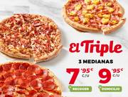 Oferta de Telepizza | El Triple - 3 Medianas desde | 21/2/2022 - 20/6/2022
