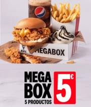 Oferta de KFC | Mega Box/5 productos desde 5€ | 7/3/2023 - 21/3/2023