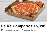 Oferta de Entrantes +pizza mediana por 15,99 por 15,99€