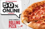 Oferta de Pizza Hut | 50% de descuento online  | 9/8/2022 - 31/8/2022