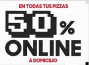 Oferta de Pizza Hut | 50% en todas tus pizzas | 24/12/2021 - 4/7/2022