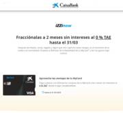 Oferta de CaixaBank | Fracciónalas a 2 meses sin intereses al 0 % TAE | 1/2/2023 - 31/3/2023